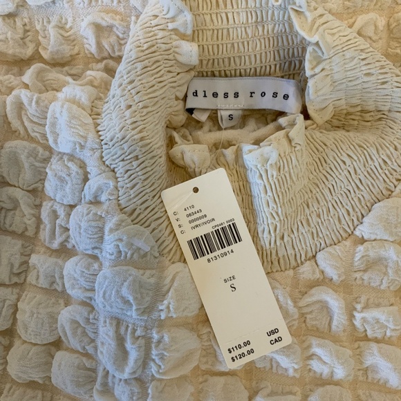 Anthropologie Endless Rose Textured Puff-Sleeve Blouse - Picture 16 of 16